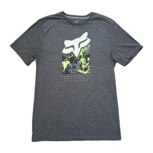 FOX Racing Fox Tech Classic Logo Tru Dri Sz Medium Mens Premium Fit Gray T-Shirt